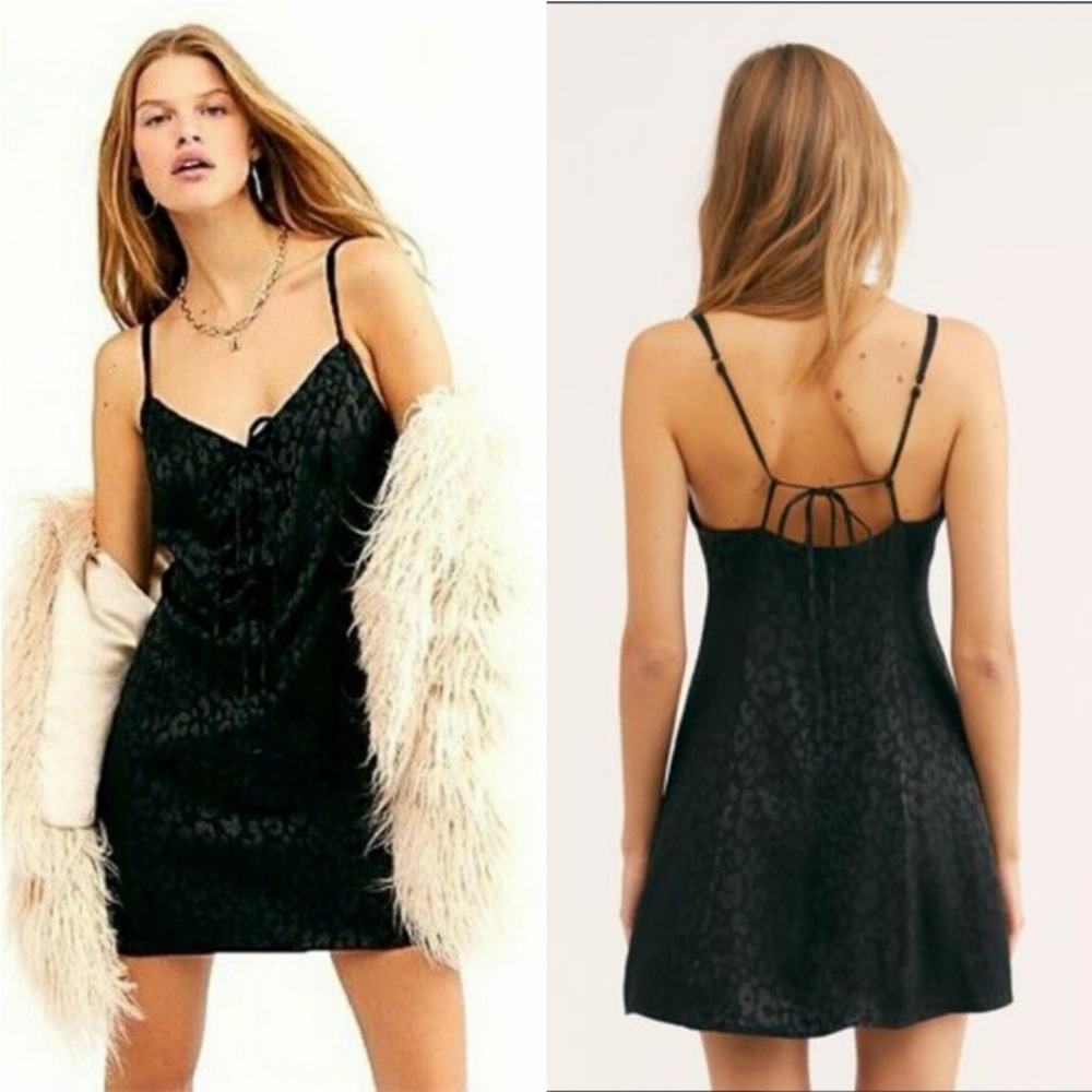 Free People Sleep Bow-dacious slip mini dress
